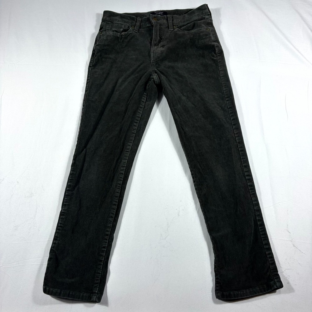 Banana Republic Corduroy Pants Womens 25/0 Green‎ Cotton Stretch High Rise Slim
